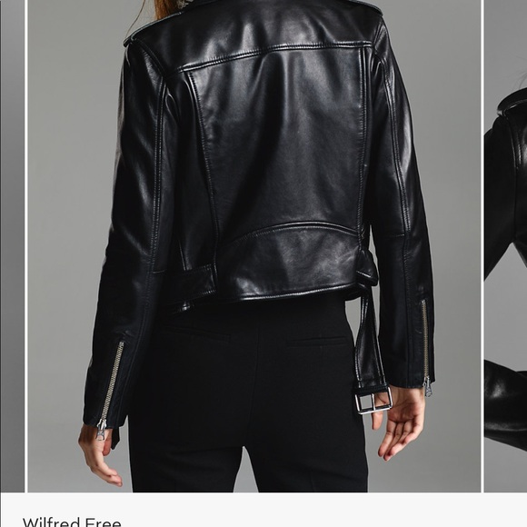 Aritzia Wilfred Free Lennon Leather Jacket - Picture 6 of 10